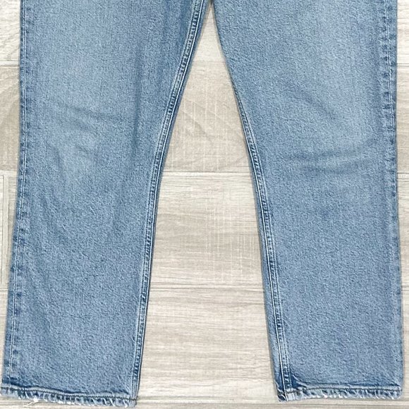 Agolde Riley High Rise Straight Crop Jeans in Shiver Light Wash Denim Size 30 - Picture 6 of 15